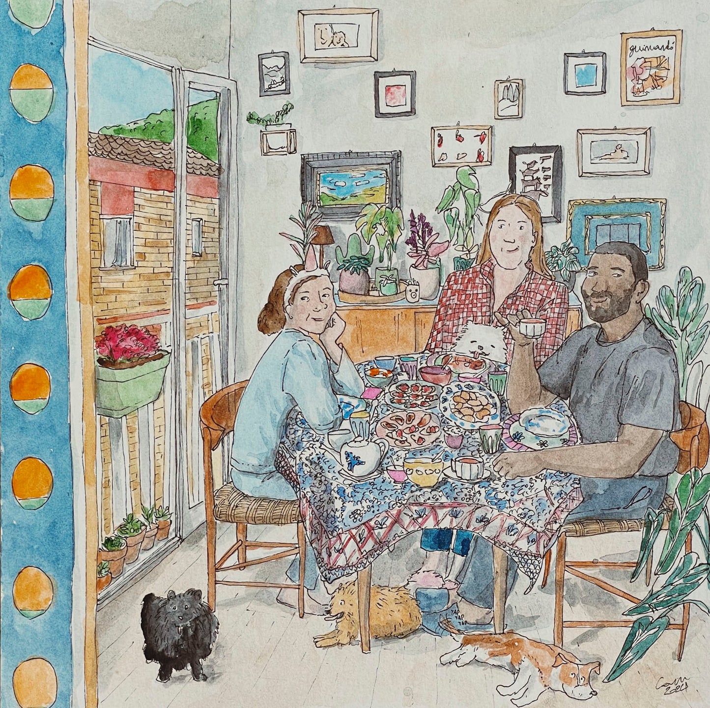 Commissioned family portrait