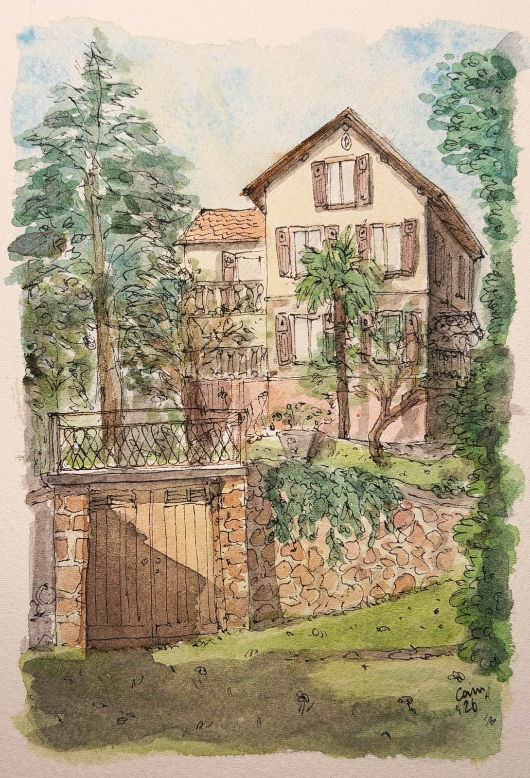 Commissioned house portrait