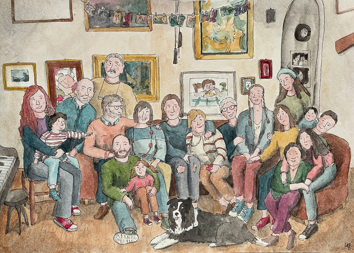 Commissioned family portrait